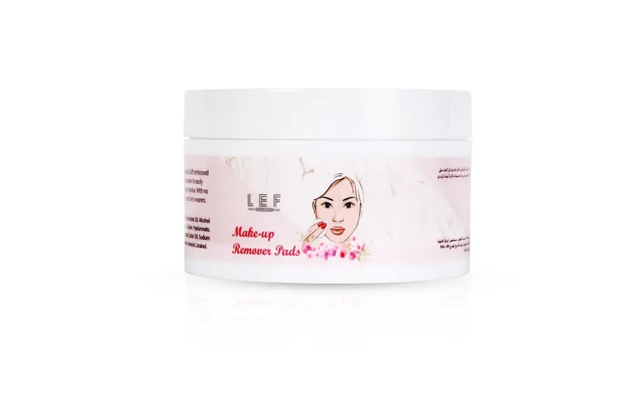 ليف مسحات قطنيه مرطبه للإزالة الفورية للمكياج | 50PC