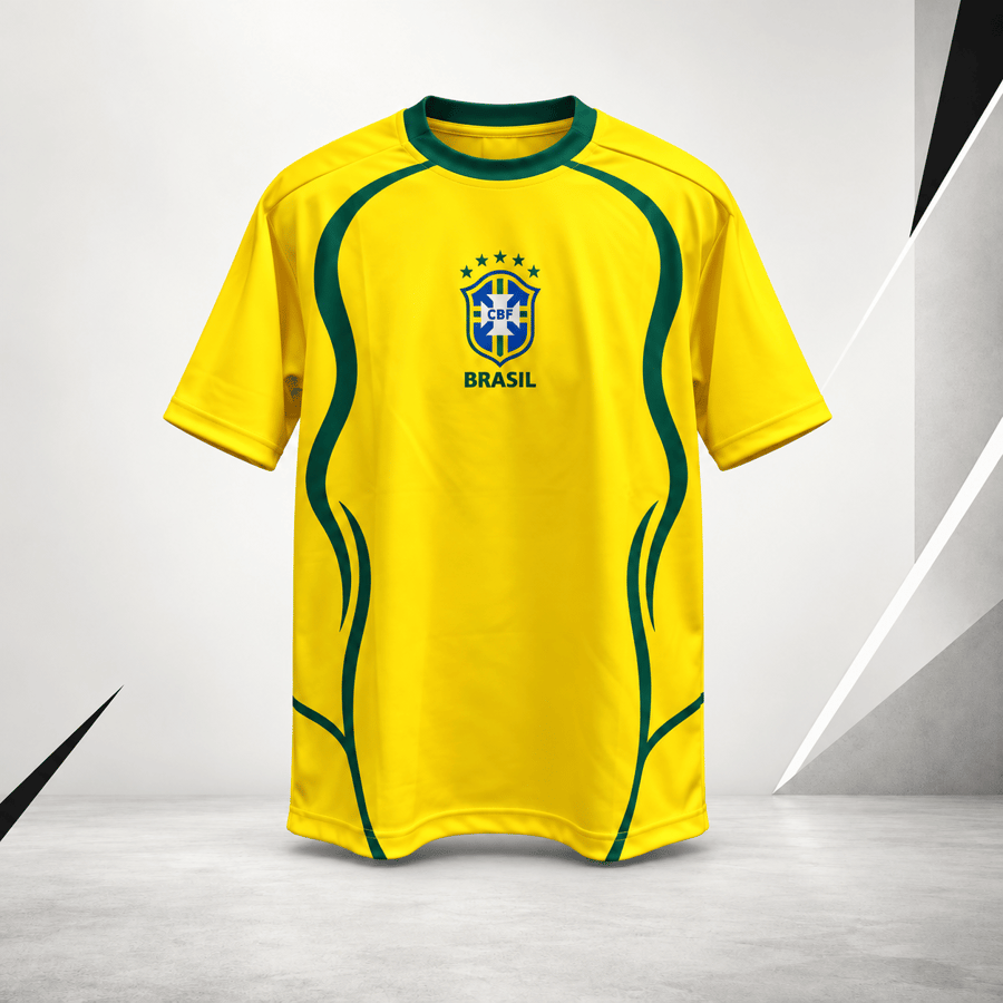قميص منتخب البرازيل الأصفر - قصة Oversized