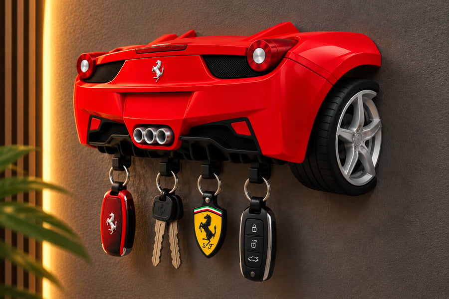 علاقة مفاتيح Ferrari 458 ثلاثية الأبعاد