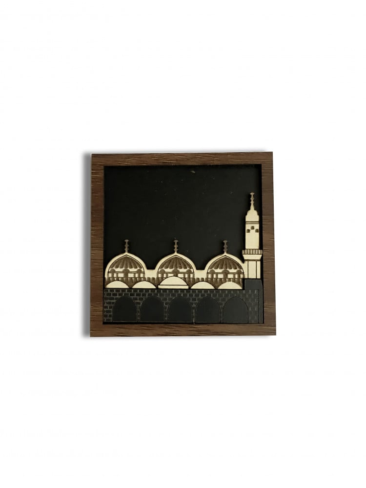 مغناطيس خشبي - مسجد الغمامة AlGhamamah Mousque - Wood Magnet