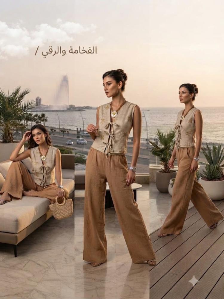 طقم بنطلون وبلوزة عصري مميز