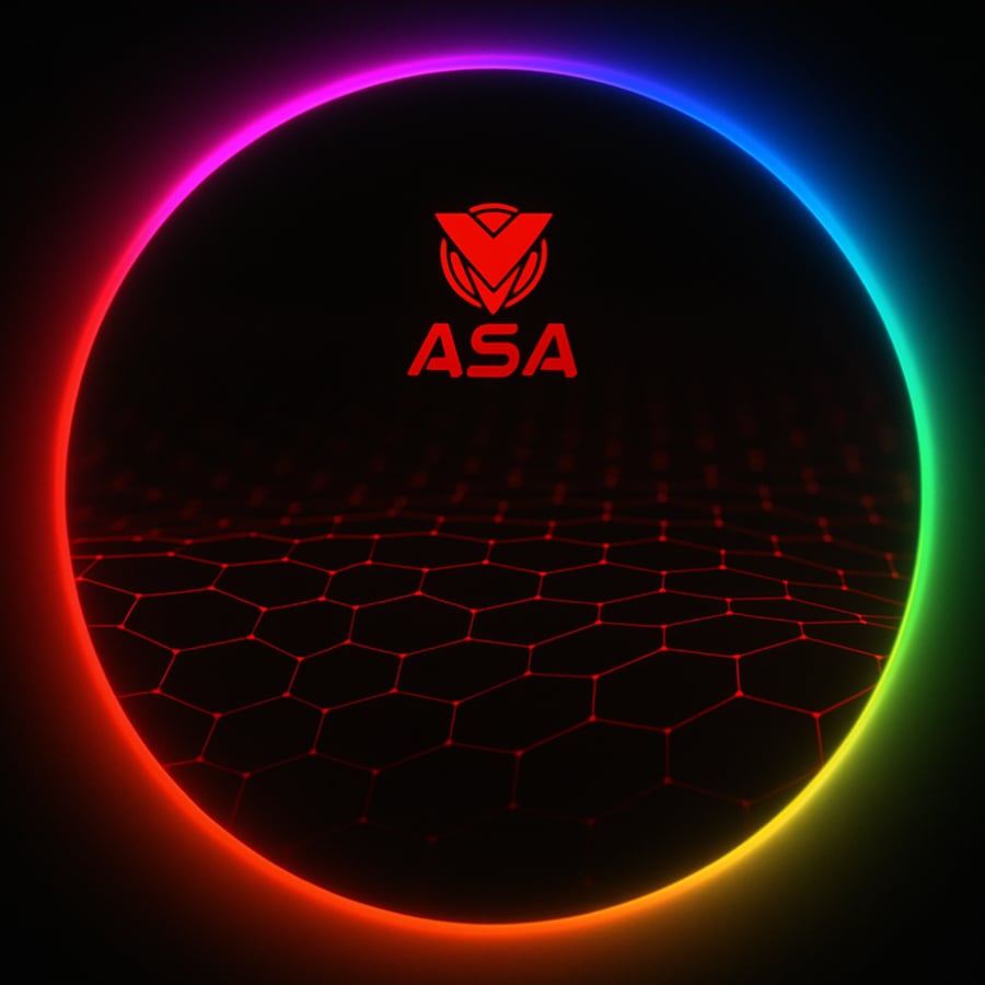 قاعدة كرسي احمر  وازرق مع اضاءة RED & BLUE CHAIR PAD WITH RGB