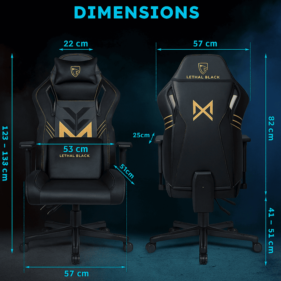 Black gaming chair leather