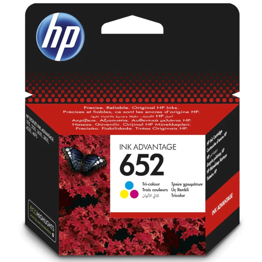 ‌HP 652 Color Original Ink Cartridge F6V26AE‌ حبر طابعة اصلي ملون‌ ‌