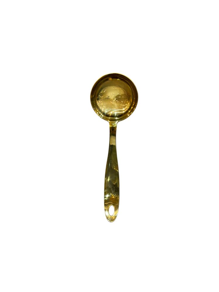 Gold stainless steel serving spoons, 27 cm size