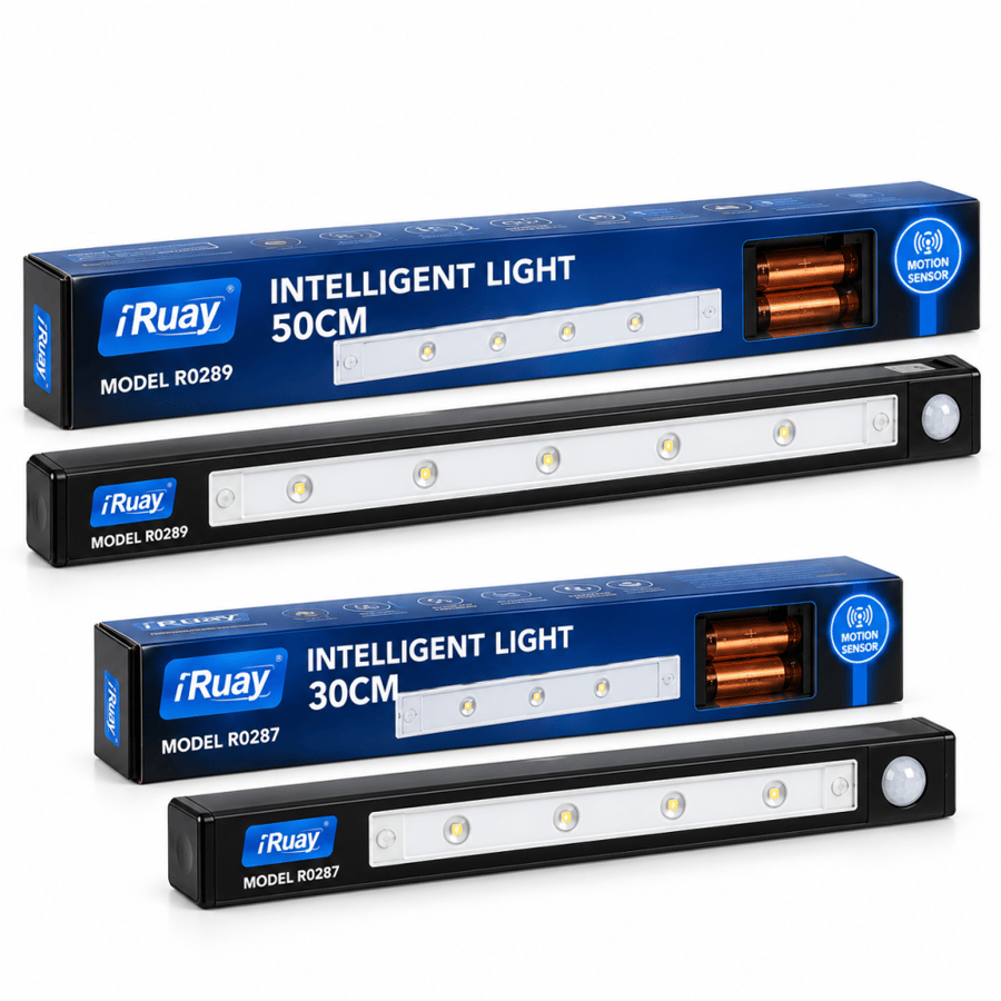 كشاف LED ذكي بحساس حركة من iRuay مقاس 30 و50 سم
