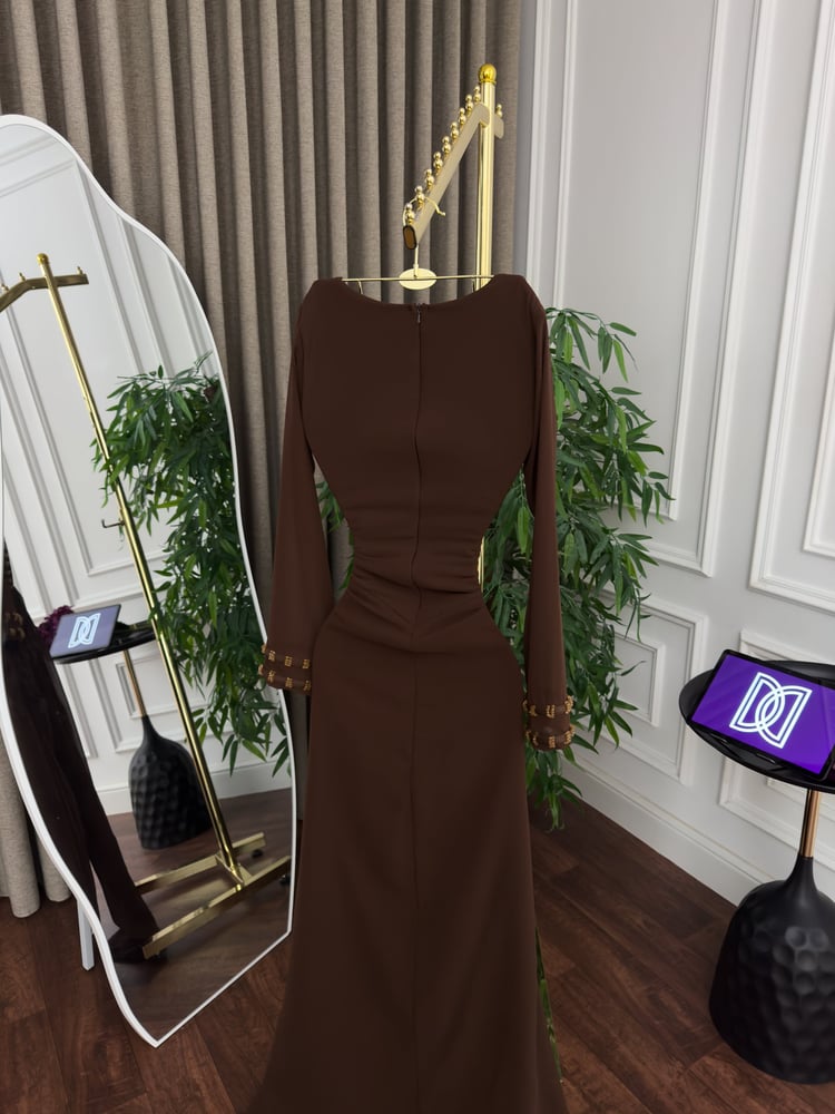رقم 9485 فستان ناعم تطريز