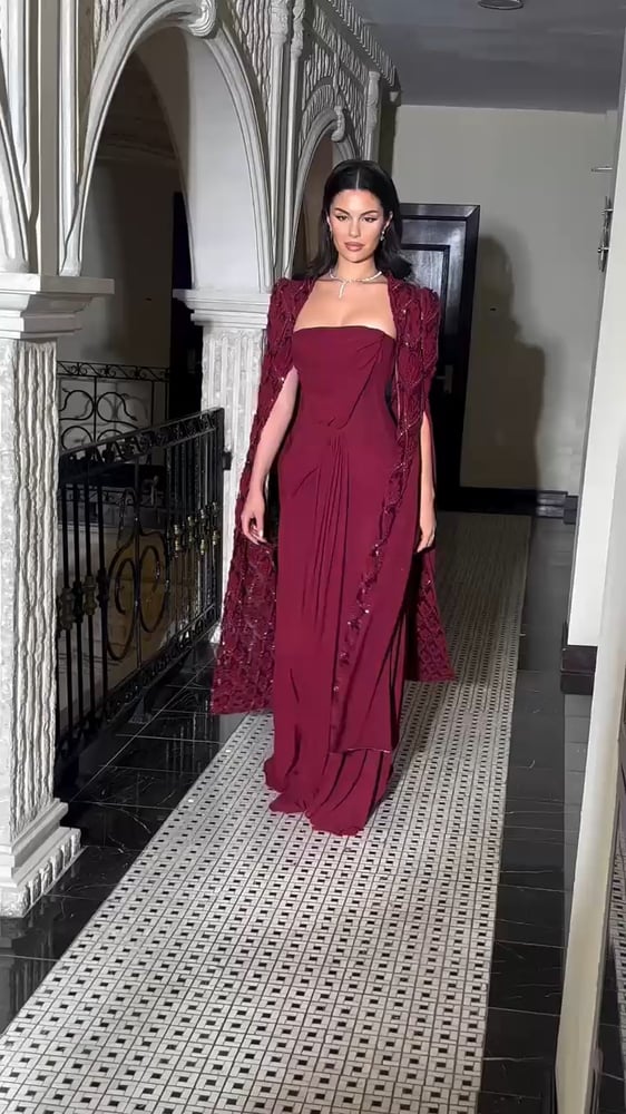 Code 8070 dress with bead embroidery