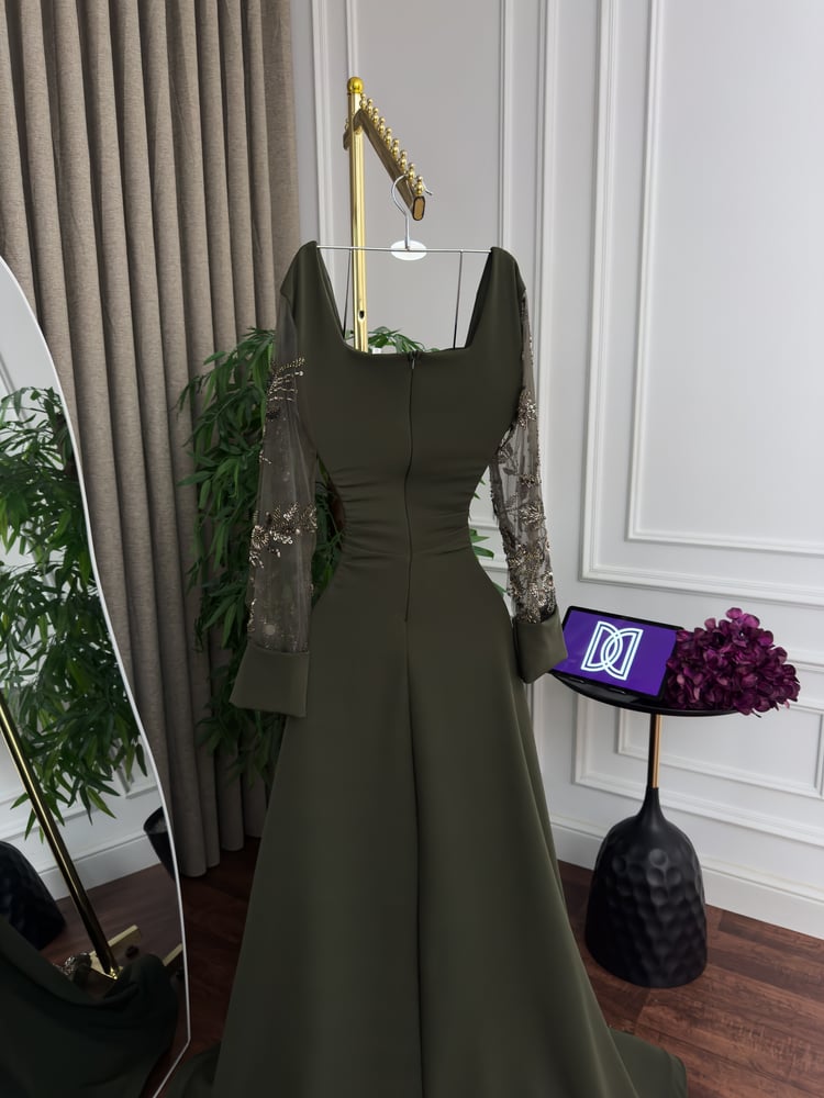 رمز  8715 فستان  سهره زيتي