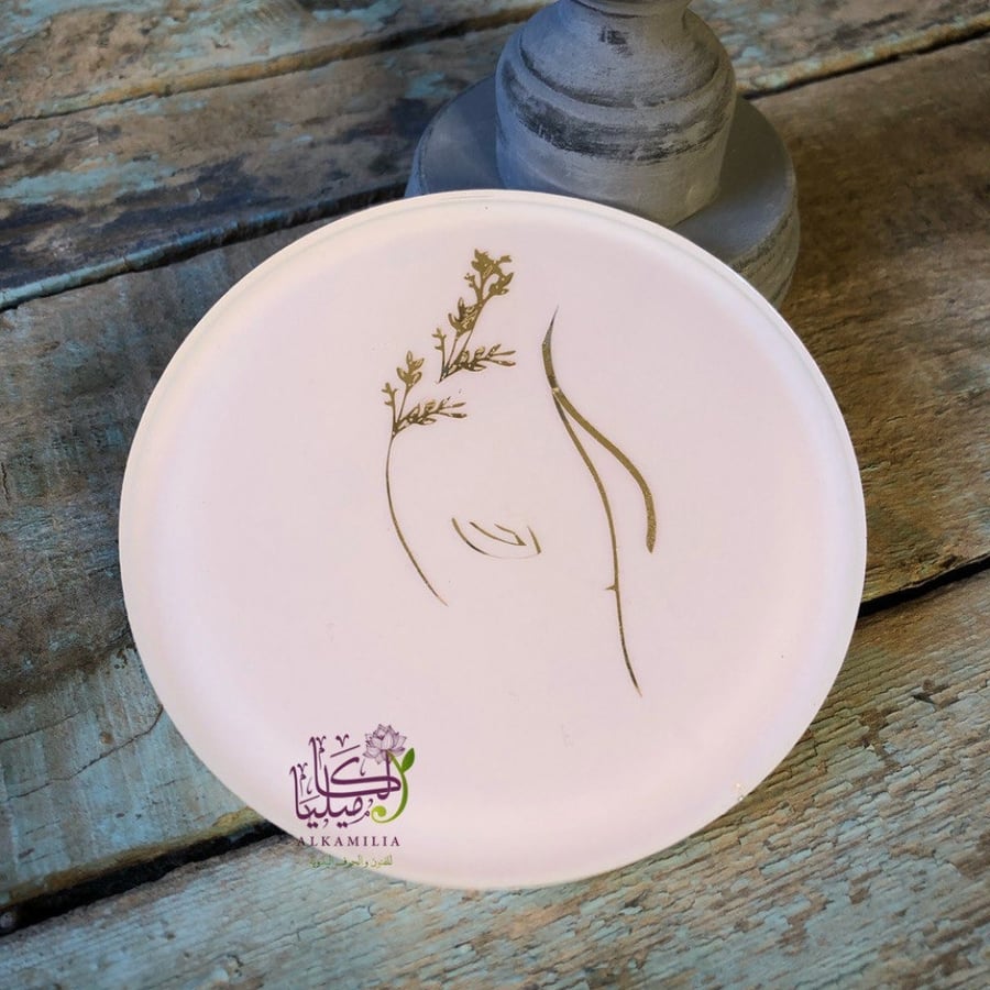 Coaster with a picture of a girl