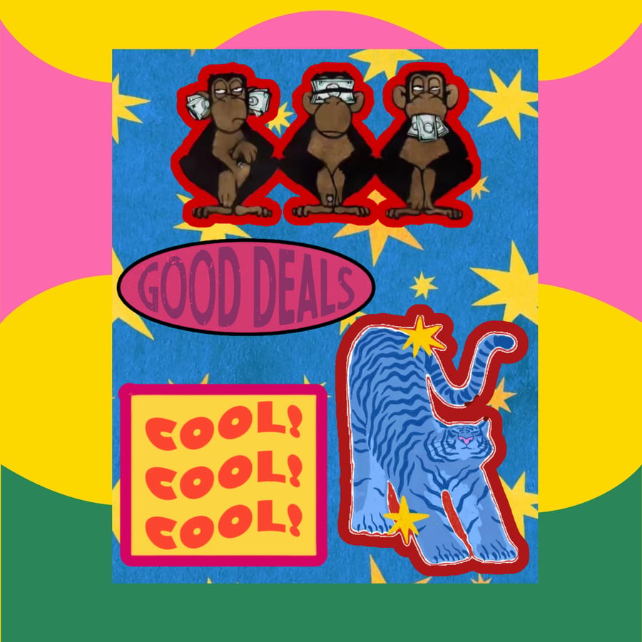 مجموعة استكرات ريترو فايبرز (Retro Vibe Stickers)