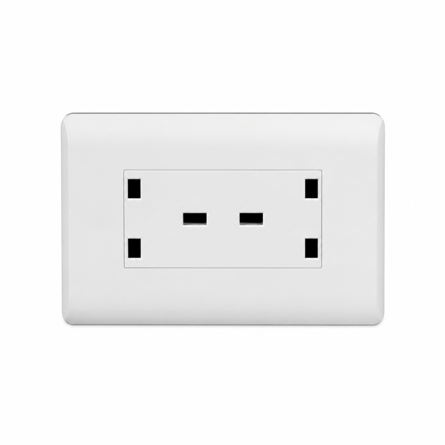 DOUBLE OUTLET 13 A NS 2*4 WHITE فیش مزدوج - NASCO
