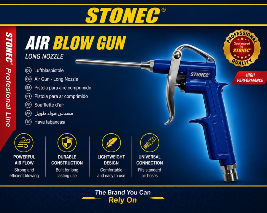 Air Gun - Long Nozzle - Blue مسدس هواء طويل - أزرق - STONEC