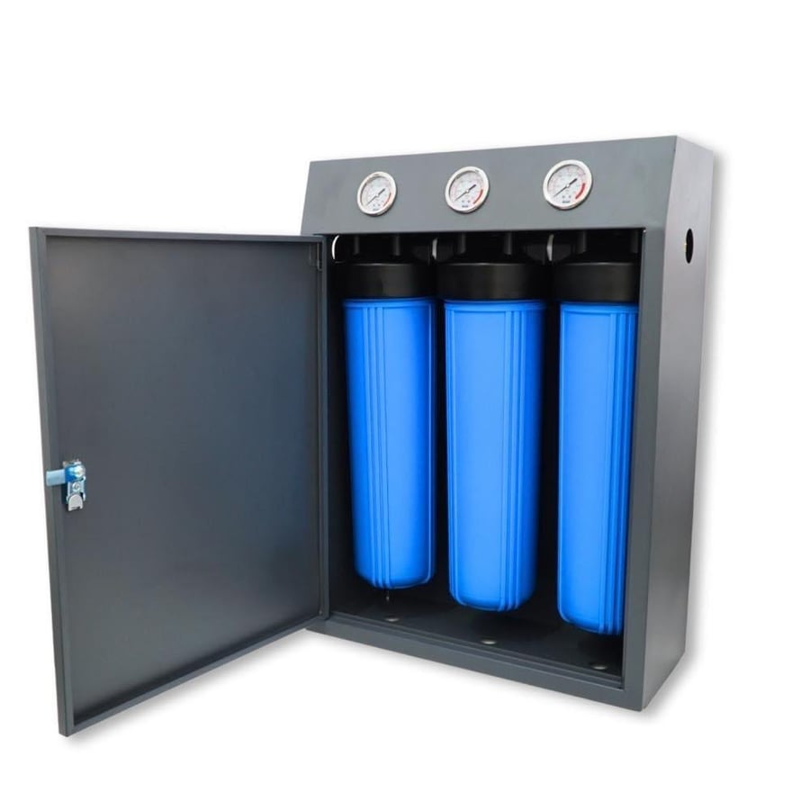 HEX  3 STAGE JUMBO WATER PURIFICATION  (Copper Outlet) GREY  & BEIGE  فلتر تنقية مياه  ثلاثي المراحل ( مخرج نحاس )  - HEX