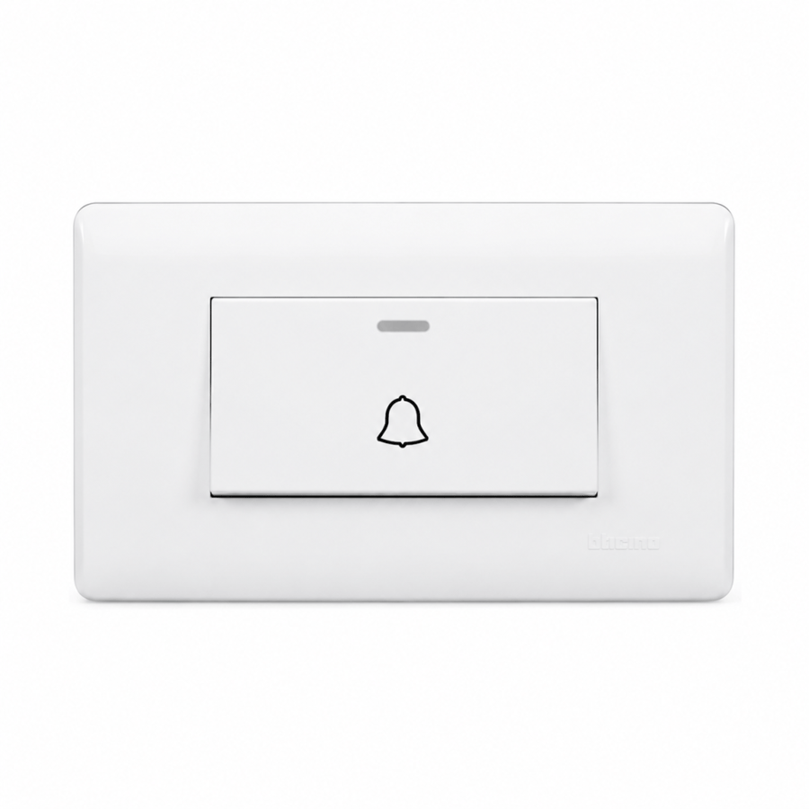 NS BELL SWITCH WHITE 2*4 مفتاح جرس - NASCO