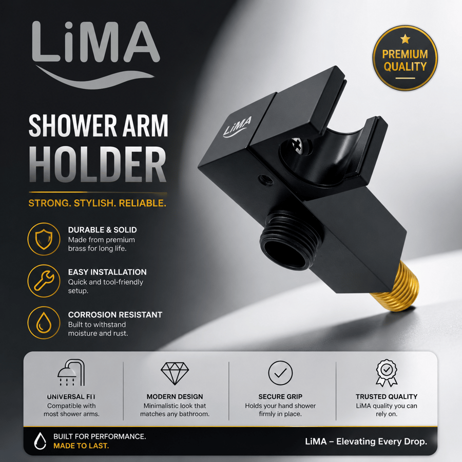Black Square Brass Bidet Elbow 0012/1007 كوع شطاف نحاسي مربع أسود 0012/1007 ليما -  LIMA
