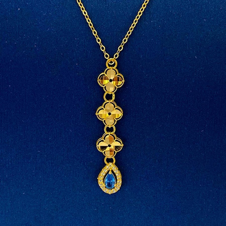 21-karat gold necklace, weighing 2.31 grams