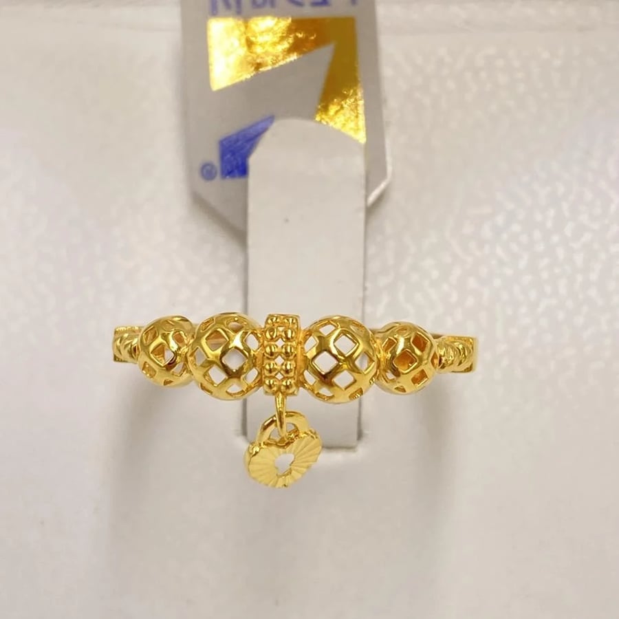Bracelet with ring, 21 karat gold, weight 12.06 grams