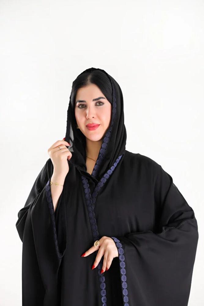 YOU ABAYA عباية جود قماش انترنت نص بشت | اسود