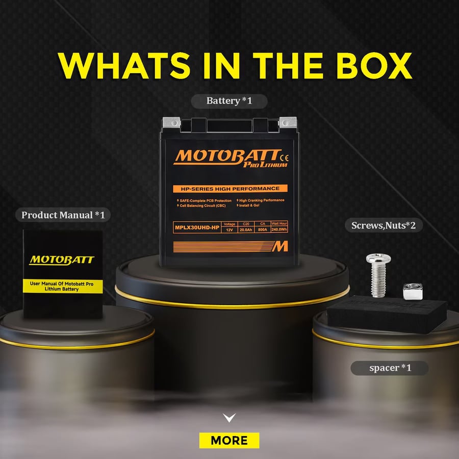 MLX20UHD-HP Motobatt LifePo4 Lithium
