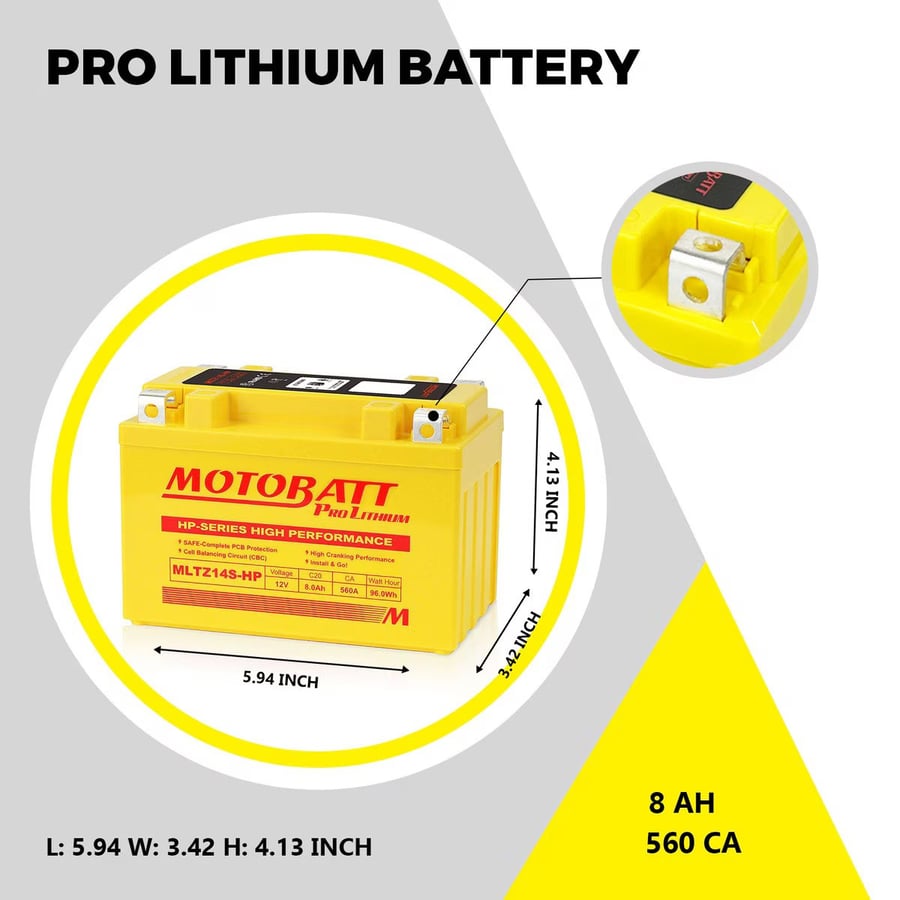 MLTZ14S-HP Motobatt LifePo4 Lithium
