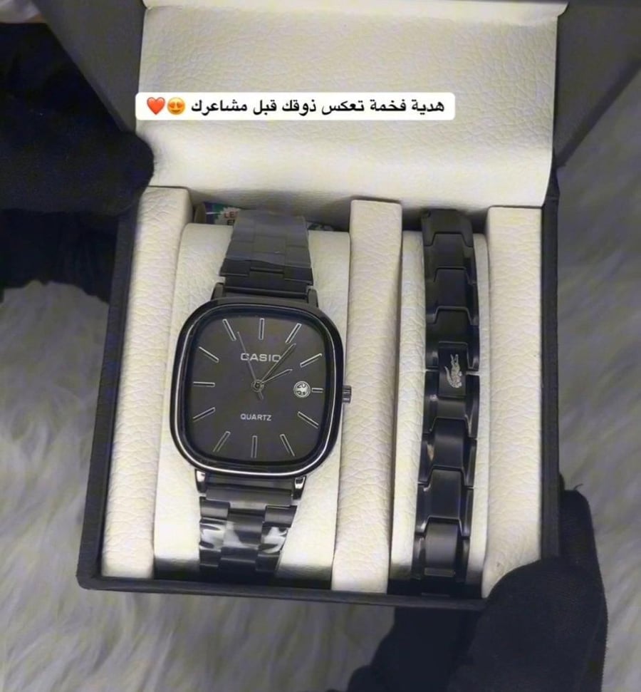 ساعة الفخامه اسود