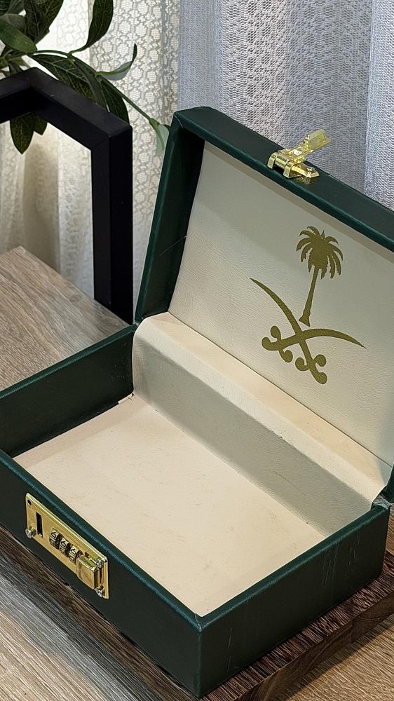 Empty Seven and Palm leather incense holder box