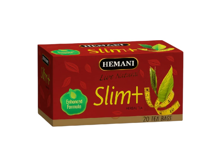 Herbal tea with Slim Tea Plus formula from Hemani (20 bags)