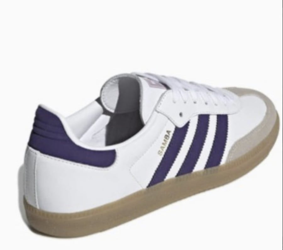 Adidas samba OG white collegiate purple