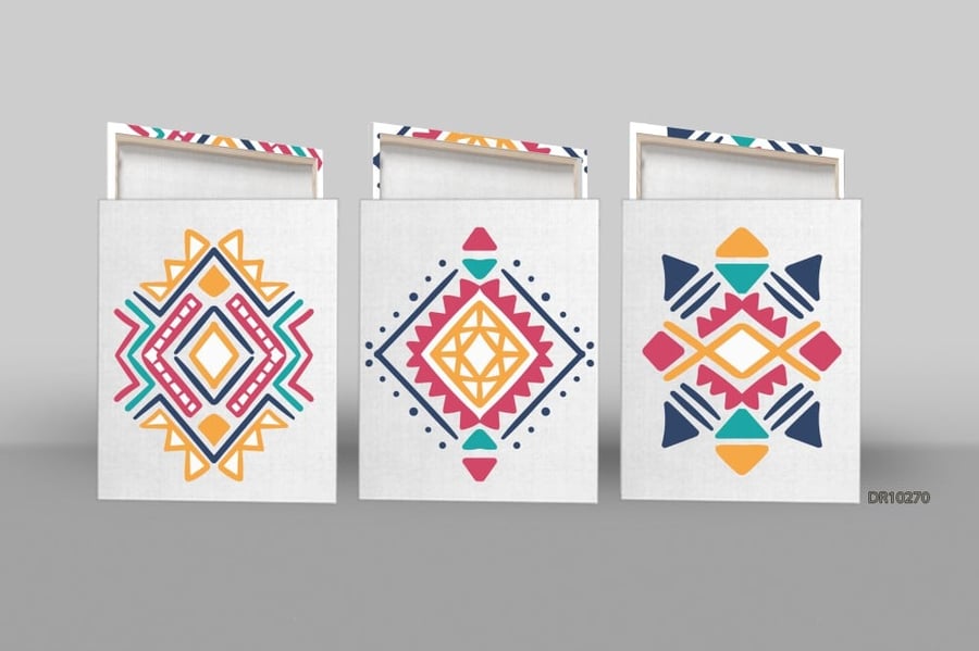 لوحة كانفس جدارية ثلاث قطع  D270