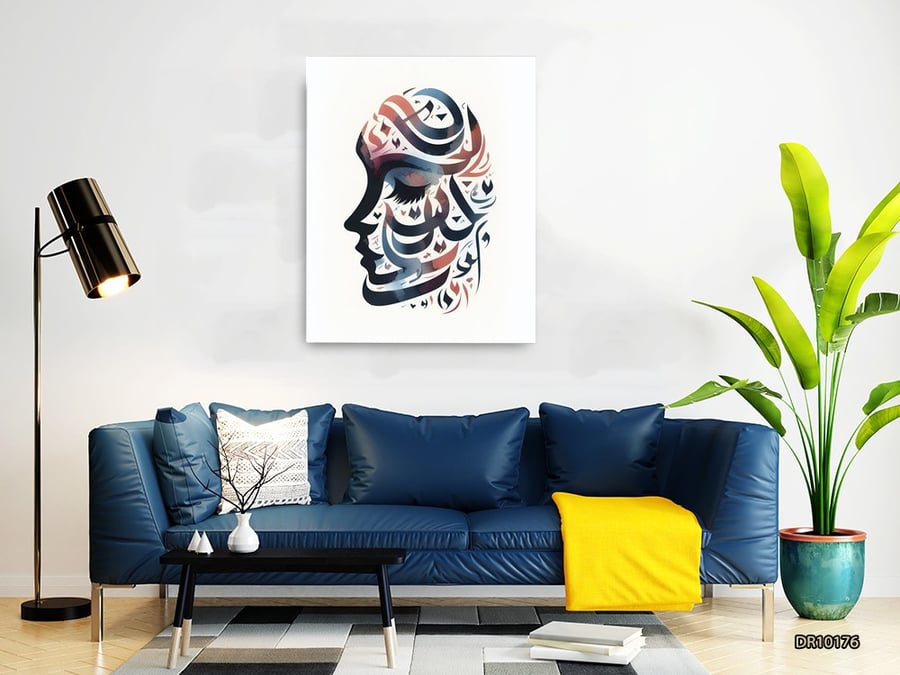 لوحة كانفس جدارية مطبوعة رسم تجريدي 176