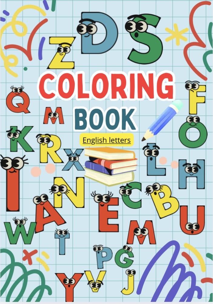 كتاب تلوين (حروف إنجليزية)