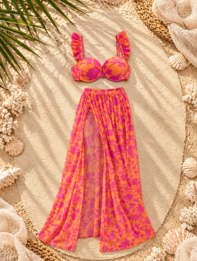 Bikini Mango Bloom with Cover up Three-piece