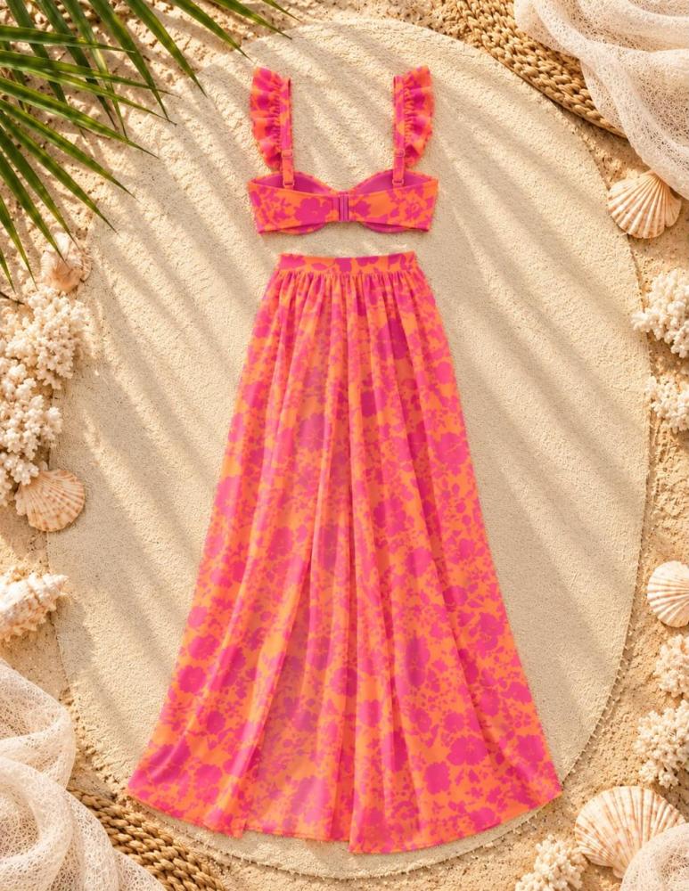 Bikini Mango Bloom with Cover up Three-piece