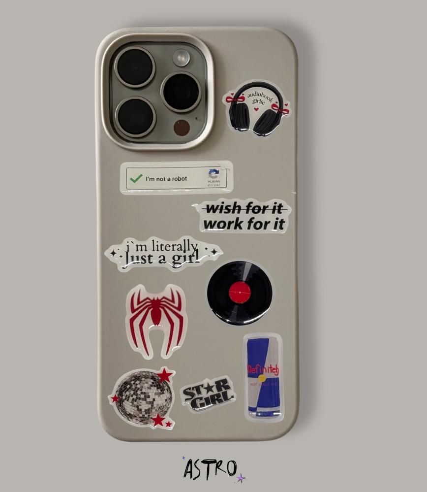 3D STICKERS, Black & Red