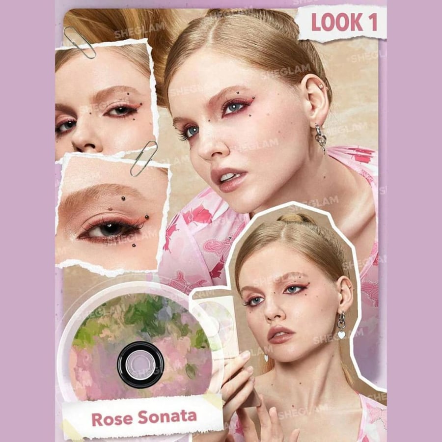 SHEGLAM Vinyl Pop Color Eyeshadow Palette Rose Sonata