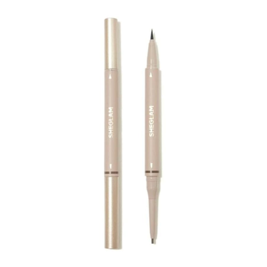 قلمSheglam 2-in-1 حواجب مقاوم للماء 2 في 1 من شيجلام - بني فاتح Taupe