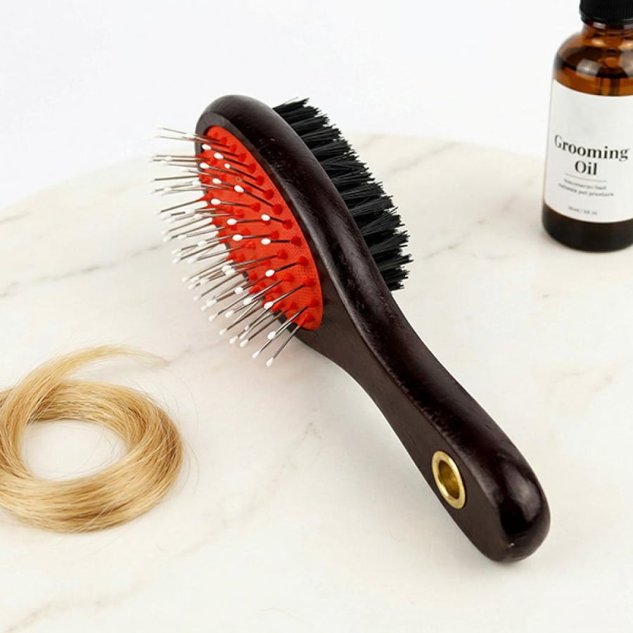 wooden hairbrush