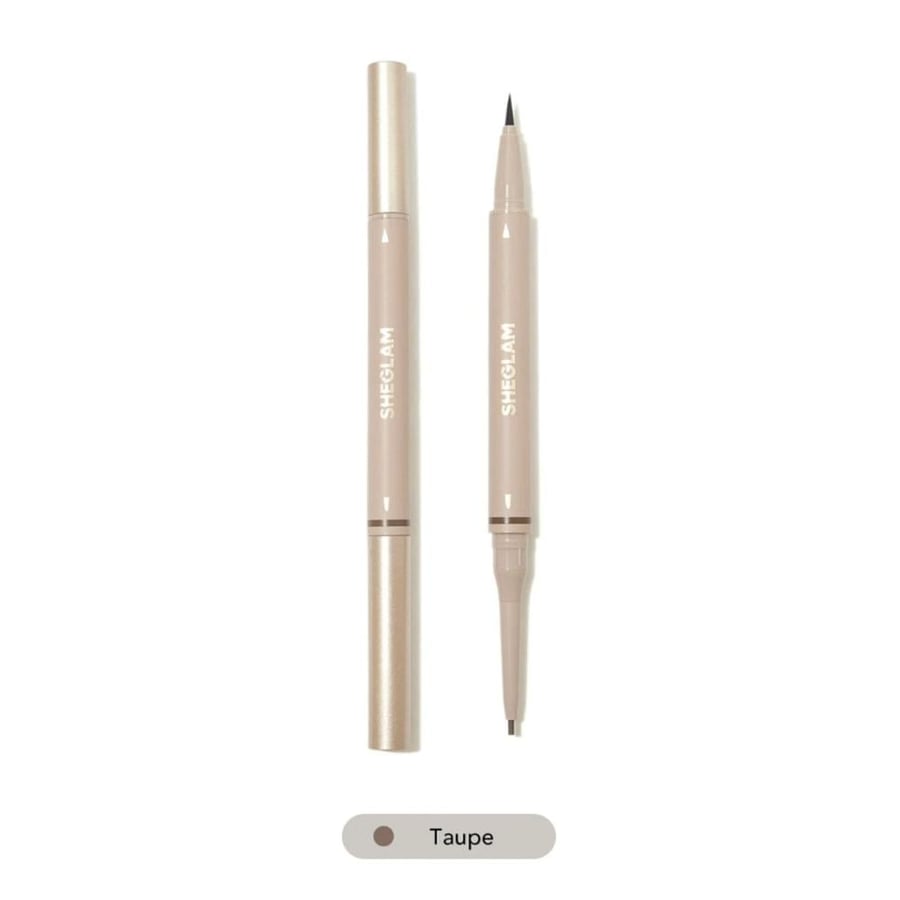 Sheglam 2-in-1 Waterproof Eyebrow Pencil - Light Brown Taupe