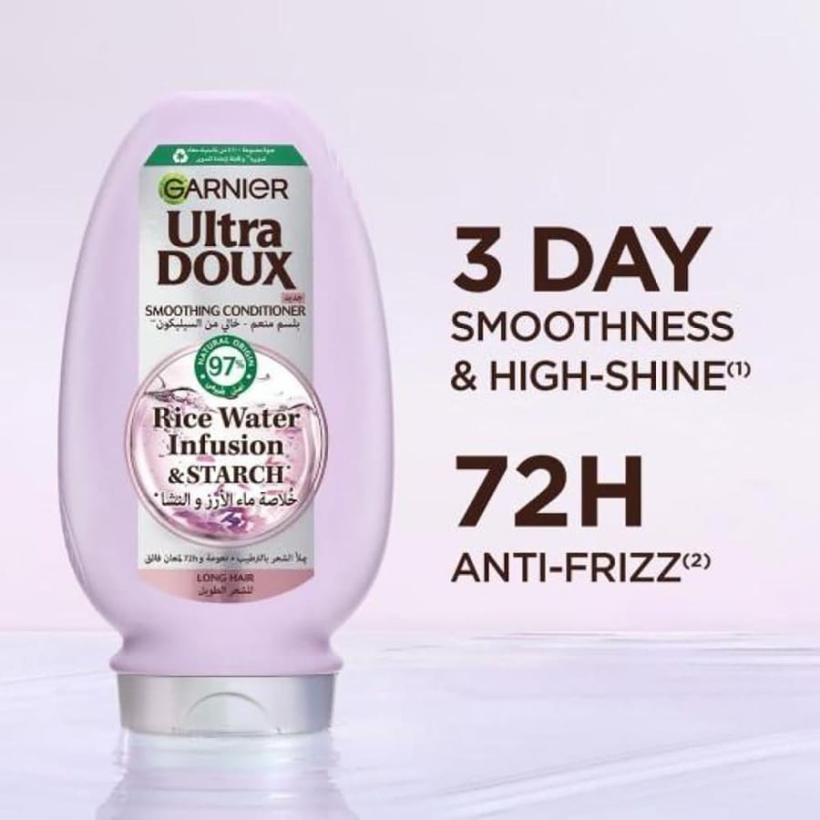 Garnier Ultra Doux Moisturizing and Softening Conditioner with Rice Wa