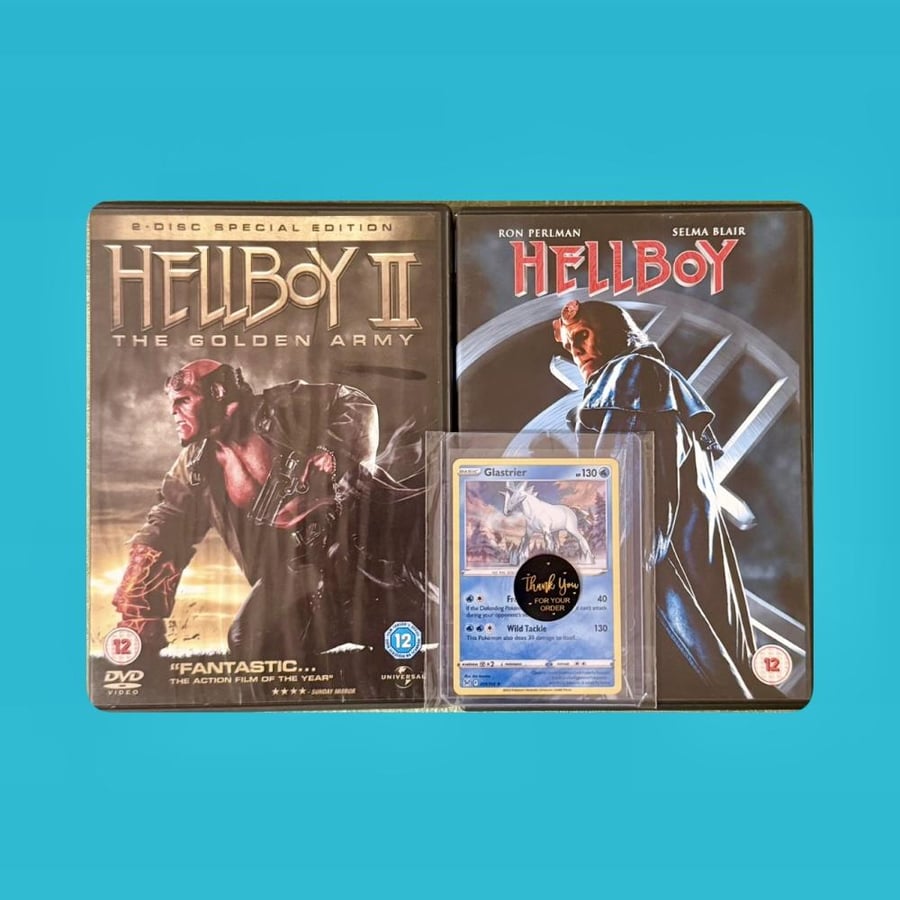 طلب خاص • Hellboy DVDs + Pokémon Card