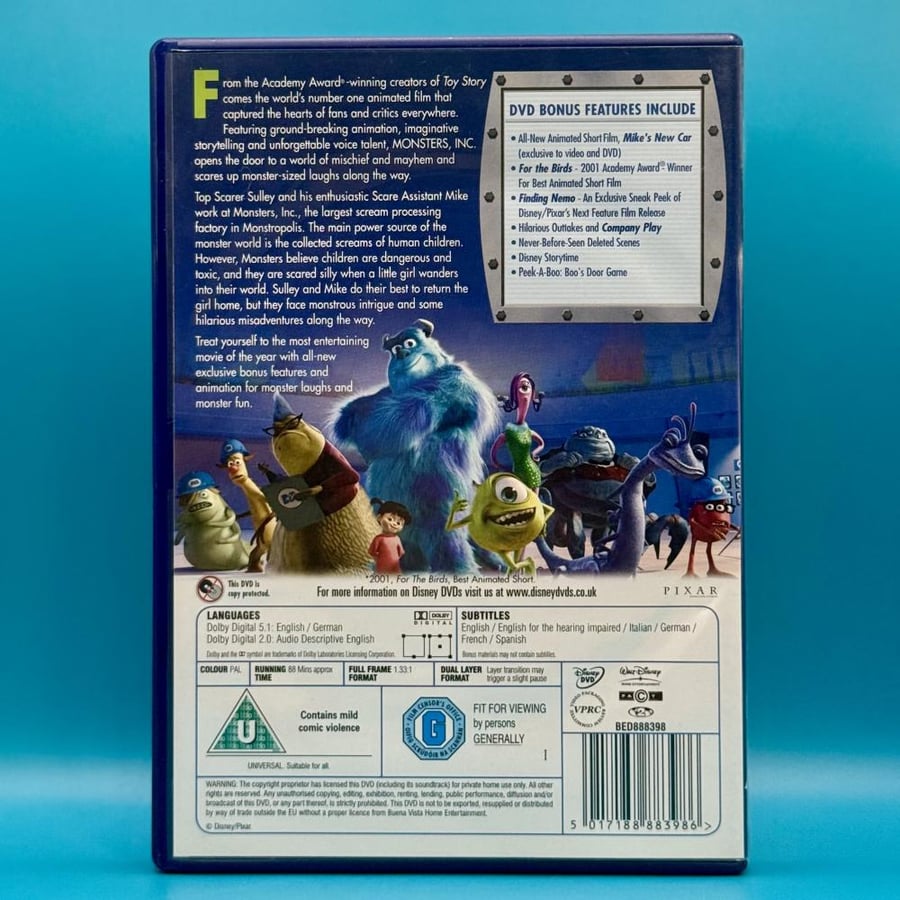 فيلم Monsters Inc - DVD
