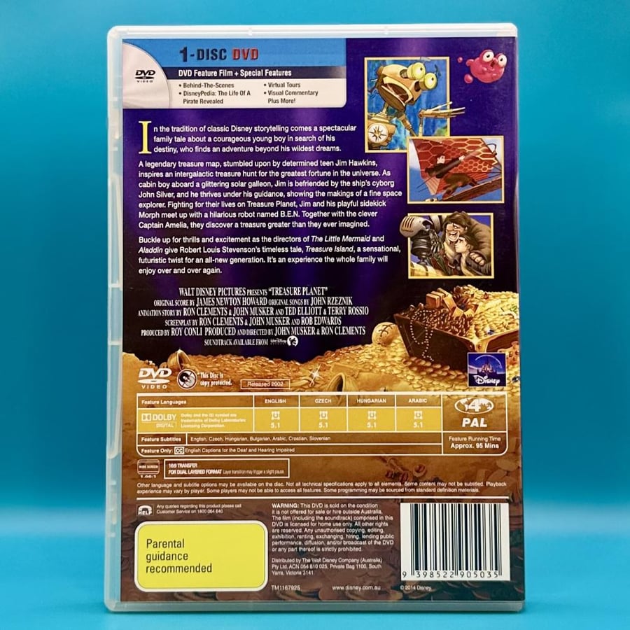 فلم كوكب الكنز المفقود DVD مدبلج بالعربي مصري ( Treasure Planet )