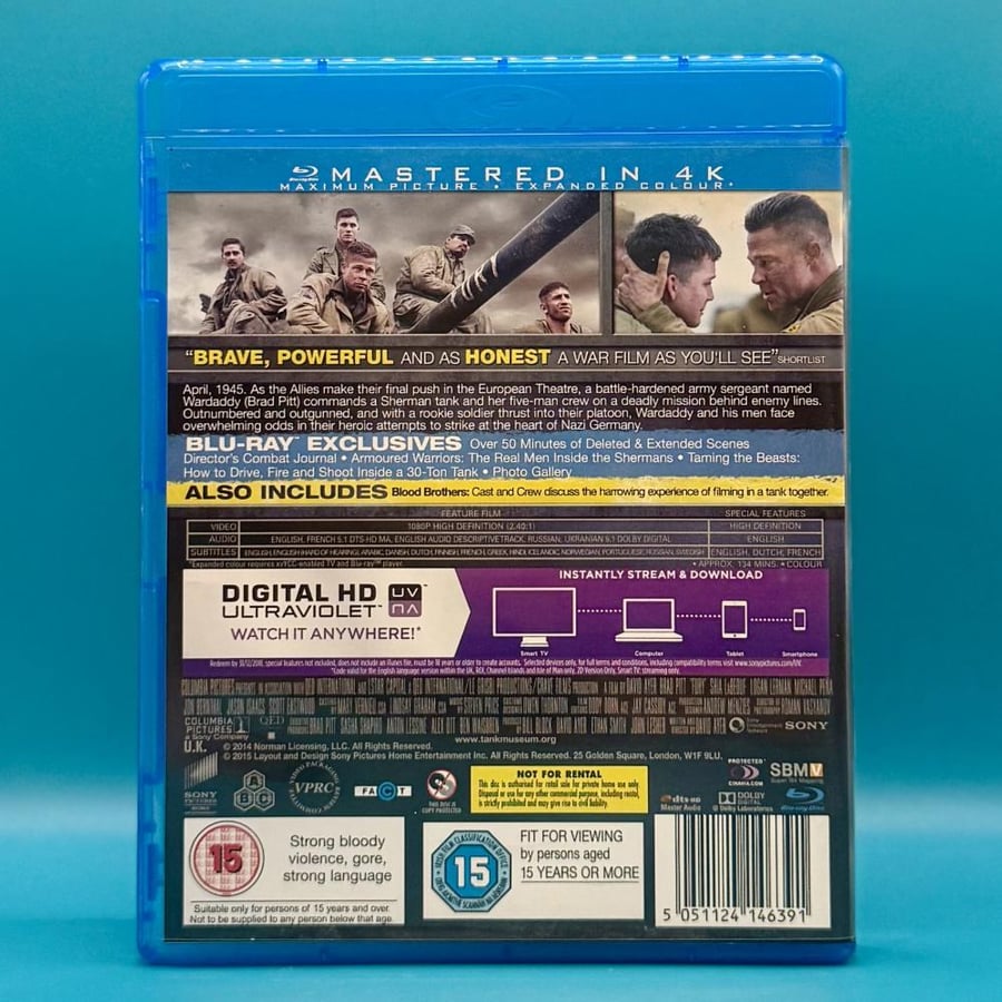 فيلم Fury Blu-ray مترجم