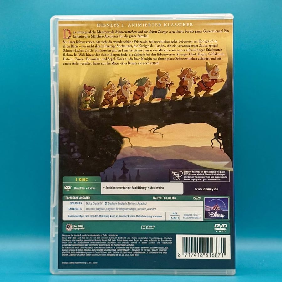فلم سنو وايت والأقزام السبعة DVD مدبلج بالعربي مصري (Snow White & the seven dwarfs)