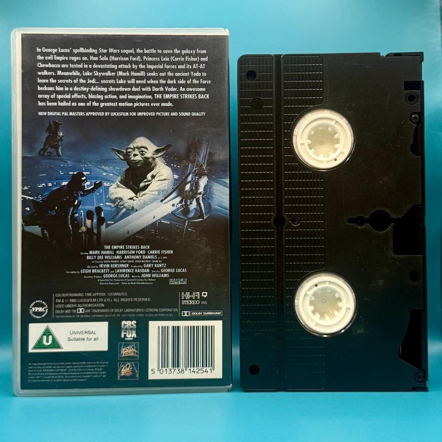 شريط فيديو فيلم Star Wars The empire Strikes Back VHS