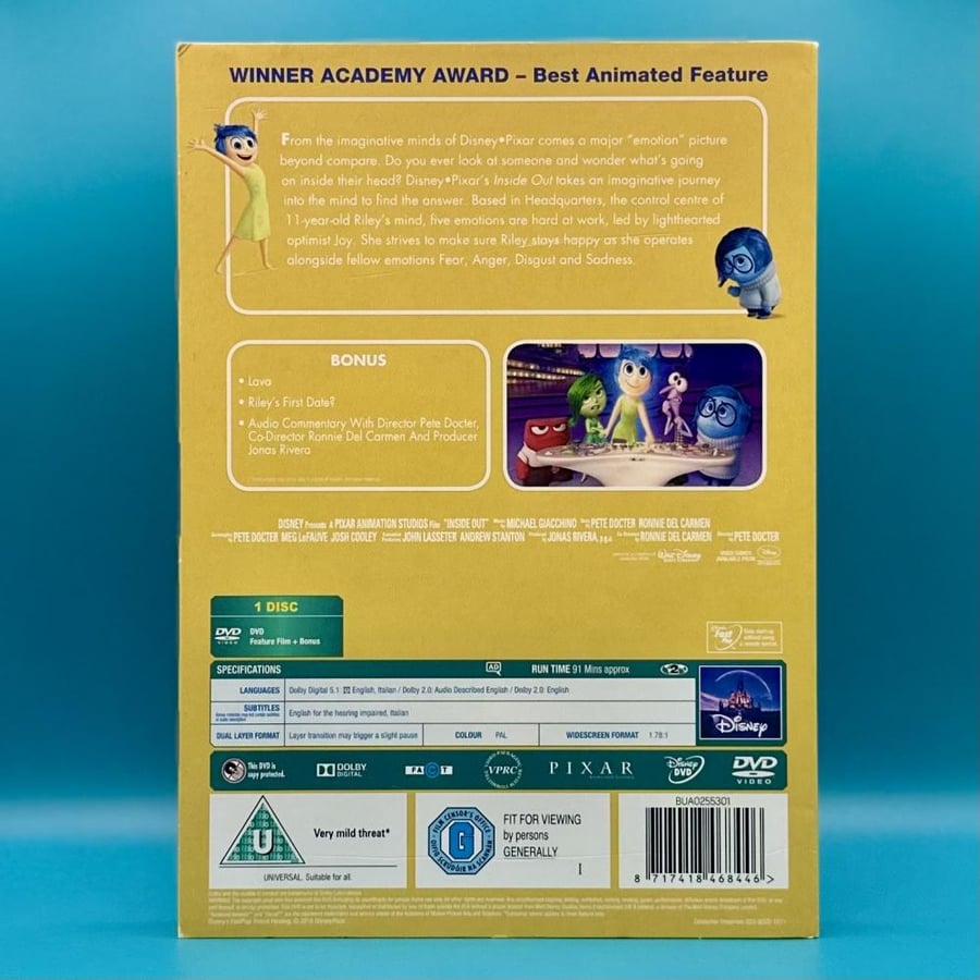 فلم قلباً وقالباً DVD مدبلج باللغة العربية ( Inside Out )