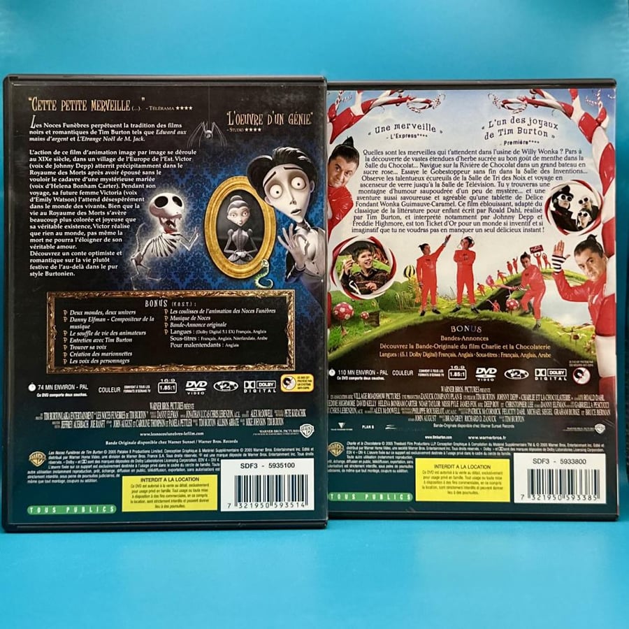 بوكس فيلمين Charlie & The Chocolate Factory + Corpse Bride DVD مترجمة