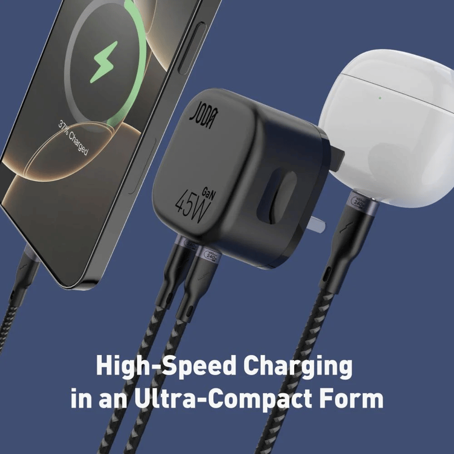 Joda - Wall charger Joda Volt Pod with 45-watt power with two Type C ports - black