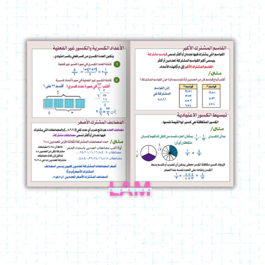 Brochure on the division of common fractions and decimal fractions